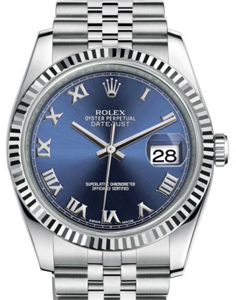 rolex datejust roman numerals blue face|Rolex Datejust 36 roman numerals.